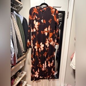 Saint and Sofia - Macie Zip Up Dress - Orange Aurora